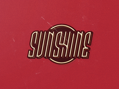 Sunshine badge custom type handlettering ligature logo sunshine texture type typography vector vintage