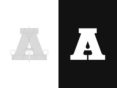A/Drop/Glass a branding drop glass lettering logo mark negative serifs space typography vector