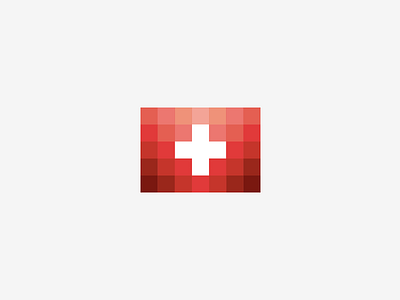 Swiss branding flag gradient icon identity logo pixels swiss switzerland