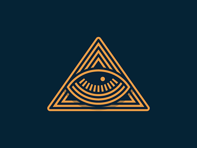 All Seeing Eye badge eye identity illustration logo mark