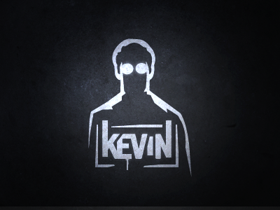 Kevin #3 custom type kevin lettering logo sin city stencil type