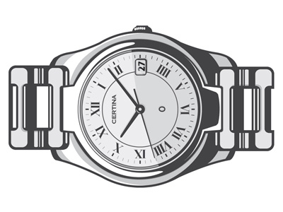 Watch Illustration clock illustration silver time vector watch