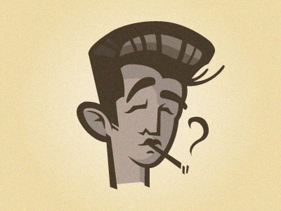 Elvis 60s cartoon character cigarette comic dean elvis head illustration james presley retro vector vintage