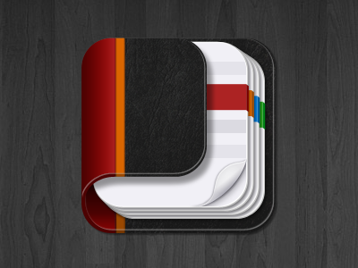 Crm App Main Icon2 For Dribbble 220x220 book icon ios mobile app organizer