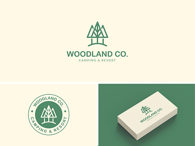 Woodland Co. Minimal Logo Design branding camping logo design graphic design illustration logo logobranding logodesign minimal logo flat logo resort logo vector
