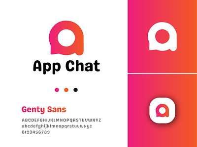 App Chat, Modern Minimal Logo app logo branding design gradient logo graphic design illustration logo logobranding logodesign modern logo vector