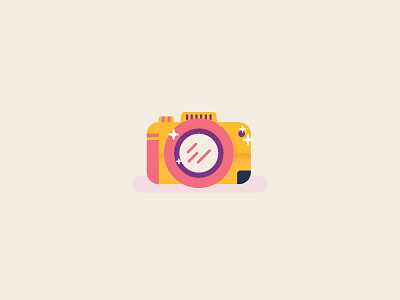 042 Camera camera coloured flat icon illustration
