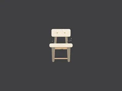 048 Chair chair flat icon illustration