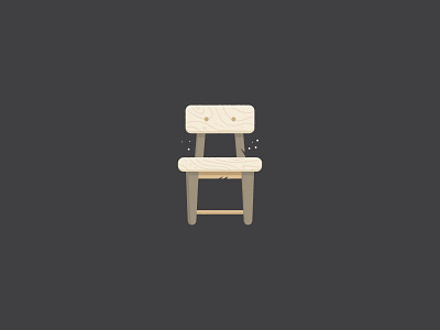 048 Chair chair flat icon illustration