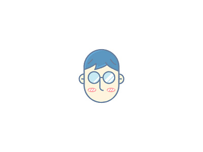 054 Glasses Man face glasses icon illustration man