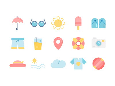 Summer Icon in Flat Version