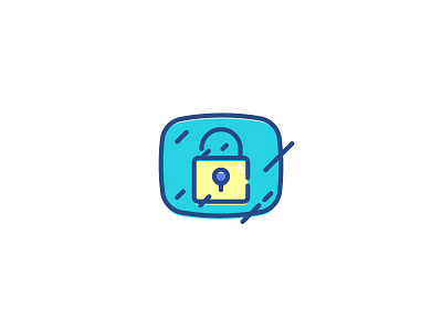 079 Padlock icon illustration padlock