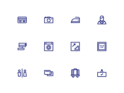 Hotel Icon (Outline Style) hotel icon iconography iconset line outline ui user interface