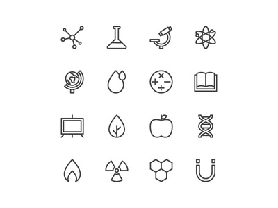 Science Icons (Line version)