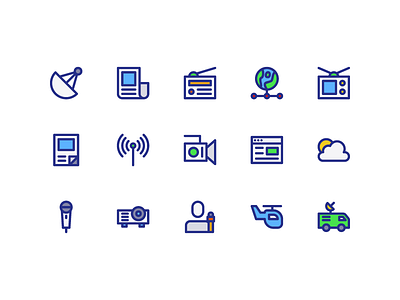 News And Magazine Icons button flat glyph icon iconography iconset line ui user interface