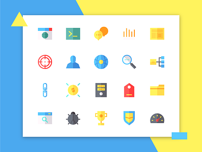 Seo Icons (Flat) app button flat icon iconography iconset ui user interface ux