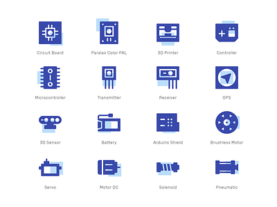 Robotic Icons app button icon iconography iconset robot robotic solid ui user interface ux