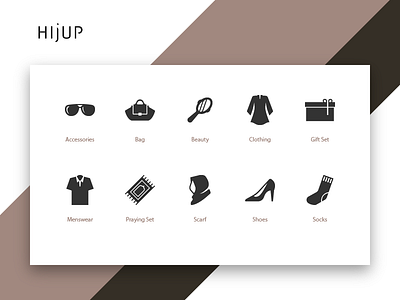 HIJUP Category Icons action app button icon icon set iconography muslim ui ux web