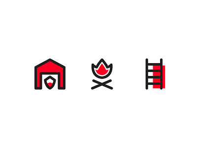 Firefighter Icons app button emergency firefighter icon iconography iconset line ui user interface ux