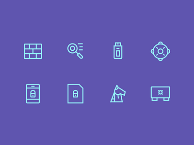 System Icons With Thin Line app button icon iconography iconset line system ui user interface ux