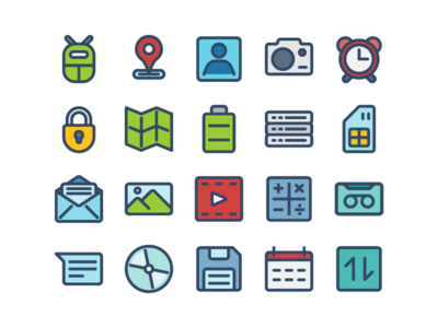 Android Icons (Filled Line)