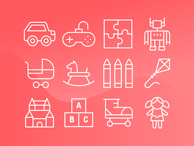 Toys Icons (Line)