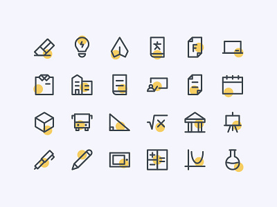 Back To School Icons icon icon set iconography system icon ui user interface ux
