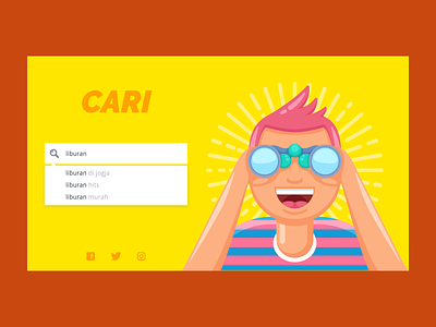 Cari Landing Page app card cards illustration ui user interface ux web website