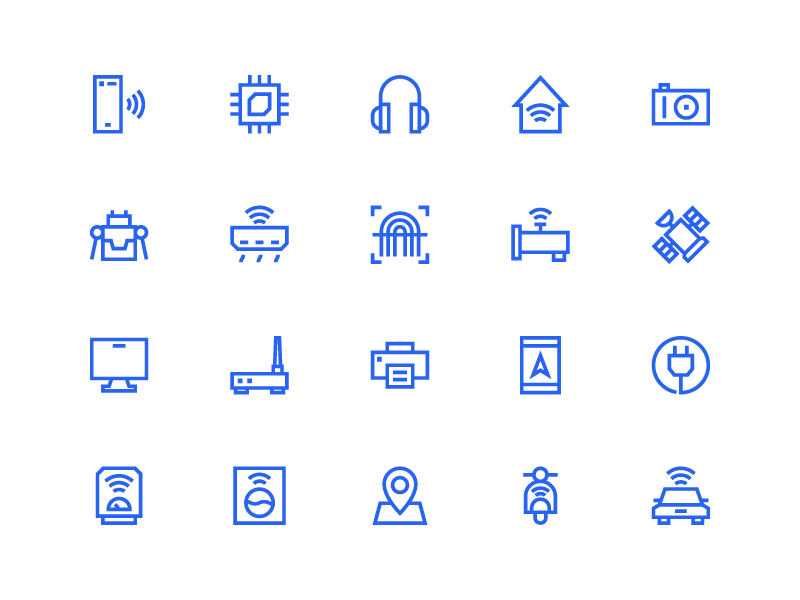 Internet Of Things Icons In Line Style By Rizki Kurniawan Darsono For Inipagi Studio On Dribbble