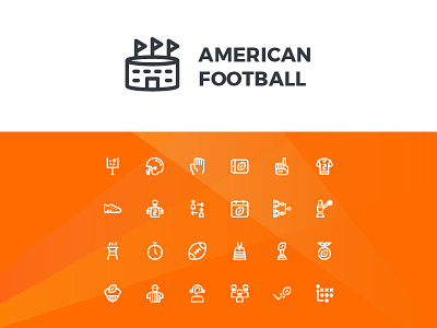 American Football Icons (Line)