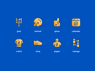 American Football Icons (Gradient) action button icon icon set iconography icons sign symbol system ui ux