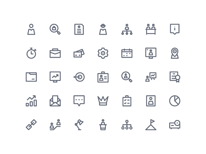 Human Resources Icons symbol sign action system ux ui button iconography icon set icons icon