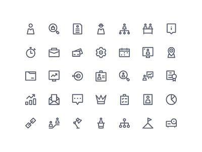Human Resources Icons action button icon icon set iconography icons sign symbol system ui ux