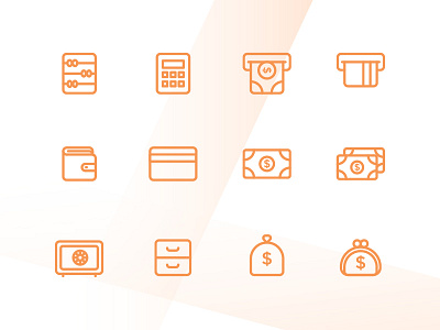 Finance Icons app button icon icon pack icon set iconography icons symbol ui ux web