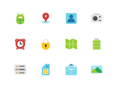Android Icon Set app button icon icon pack icon set iconography icons symbol ui ux web
