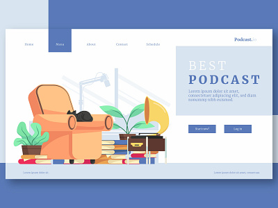 Best Podcast Landing Page landing page minimalist podcast simple site ui ux web website