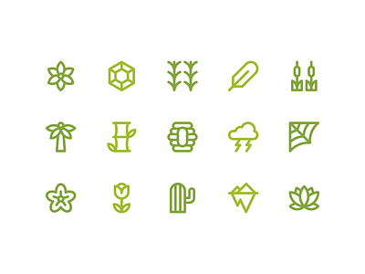 Nature Icon Pack forest garden icon icon pack icon set icons landscape line linear nature outline system icon