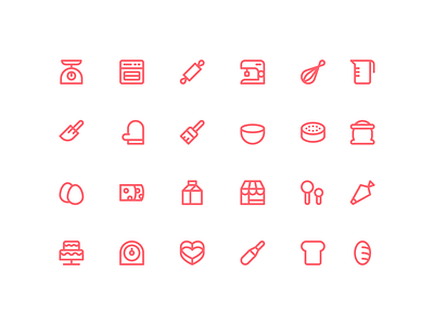Bakery Icon Set bakery icon icon pack icon set icons line linear system icon