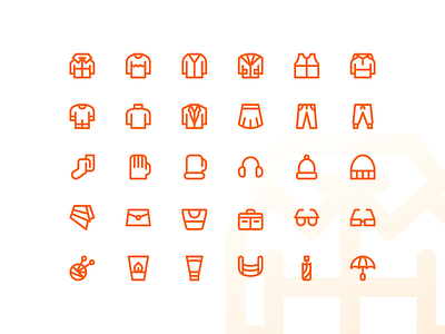 Autumn Clothes & Accessories Super Basic Icons accessible accessory autumn basic clothes fall icon iconography iconpack icons iconset line outline