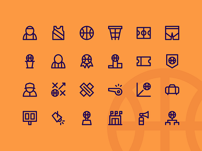 Basketball Super Basic Icons basketball button icon icon pack icon set iconography icons iconset interface line system icon ui ux