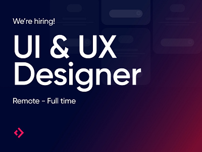 We're Hiring! designer job position ui ux