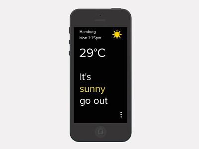 Weather app minimalism weather
