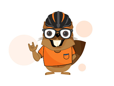 Game On! beaver character character design design flat graphic graphic design illustration logo mascot vector