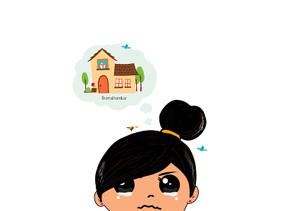 Missing Home! character-design colors digital doodle fun graphic graphic-design hand drawn illustration illustrator sketch vector