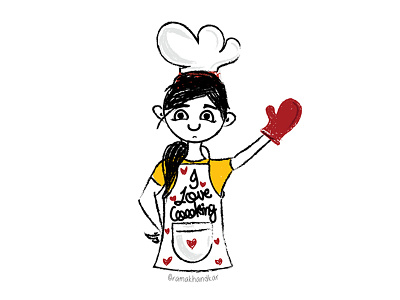 I Love Cooking character design colors cook digital doodle graphic graphic design hand drawn illustration illustrator sketch vector