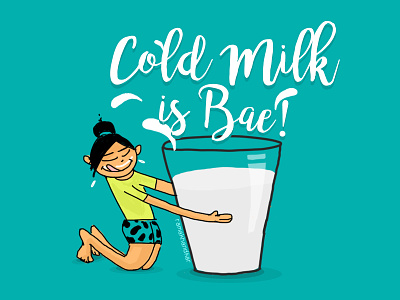 Cold Milk adobe character colors daily daily 100 digital flat graphic graphic design illustration illustrator love milk photoshop vector