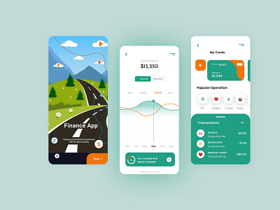 Finance App UI design finance app mobile ui ux