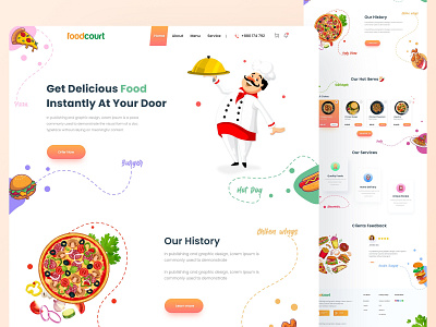Food Delivery Landing Page food delivery landing page web design