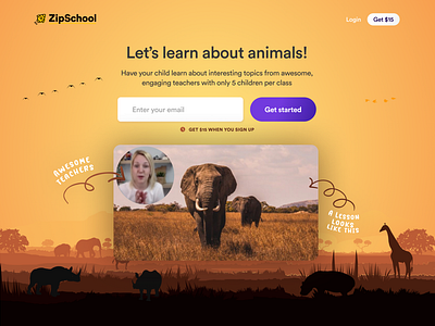 ZipSchool Landing Page