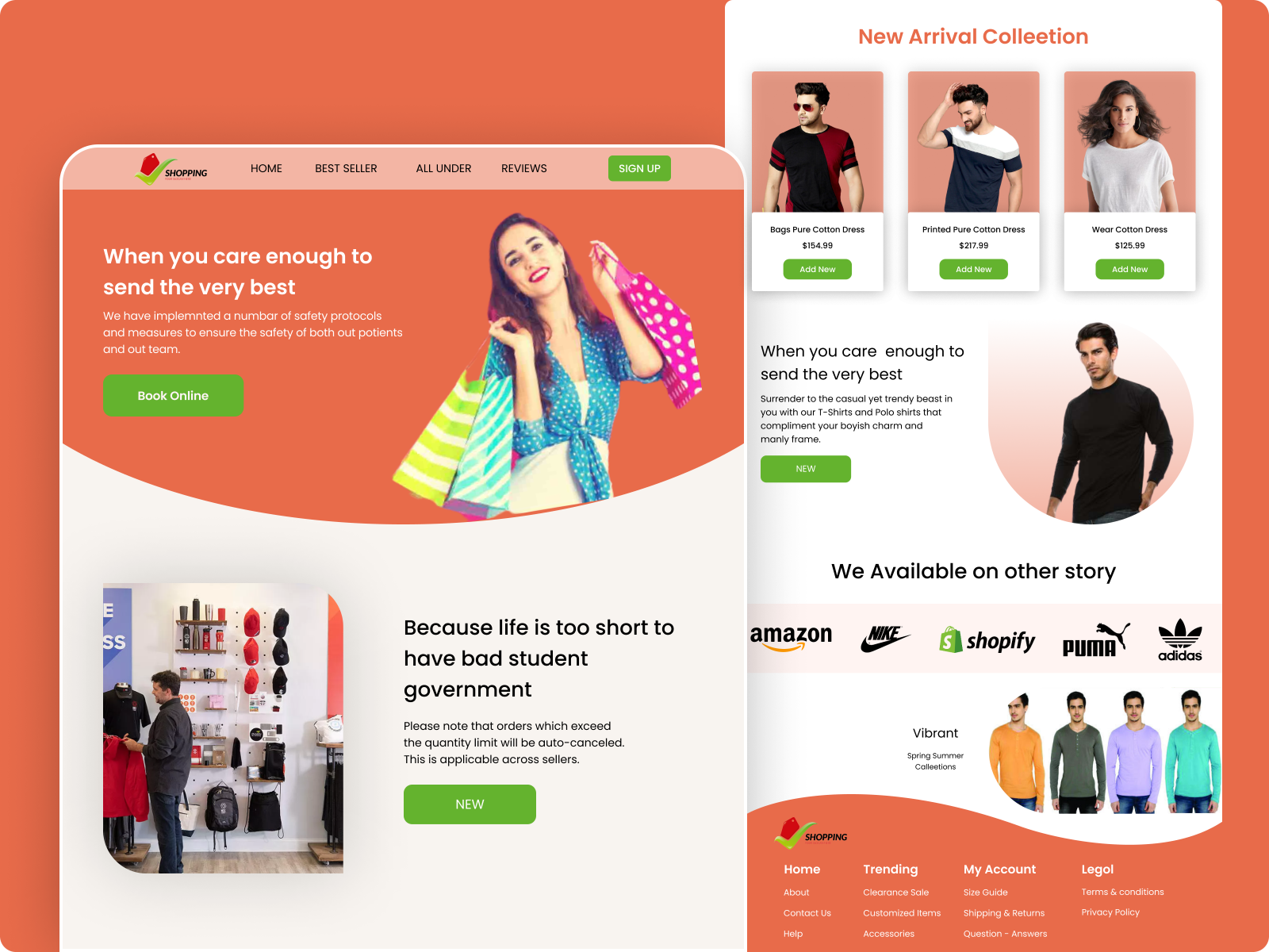 Shopping Website by Rachel Durrance on Dribbble